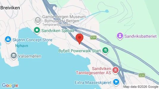 Apartments for rent i Bergen Bergenhus - kort over placeringen