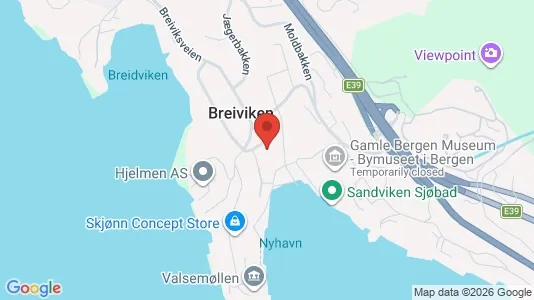 Rooms for rent i Bergen Bergenhus - kort over placeringen