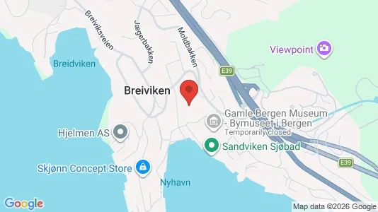 Apartments for rent i Bergen Bergenhus - kort over placeringen