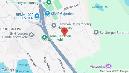 Rooms for rent i Bergen Bergenhus - kort over placeringen