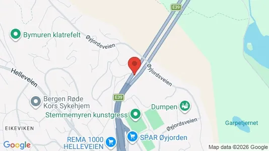 Rooms for rent i Bergen Bergenhus - kort over placeringen