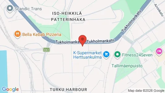 Apartments for rent i Turku - kort over placeringen