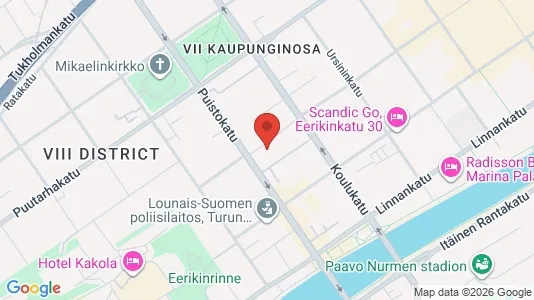 Apartments for rent i Turku - kort over placeringen