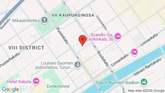 Apartments for rent i Turku - kort over placeringen
