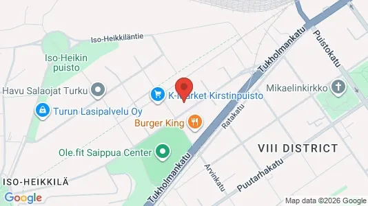 Apartments for rent i Turku - kort over placeringen