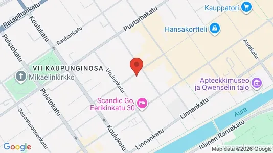 Apartments for rent i Turku - kort over placeringen