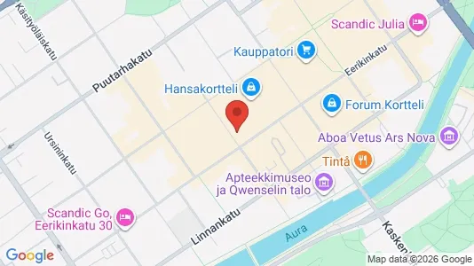 Apartments for rent i Turku - kort over placeringen