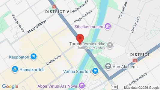 Apartments for rent i Turku - kort over placeringen