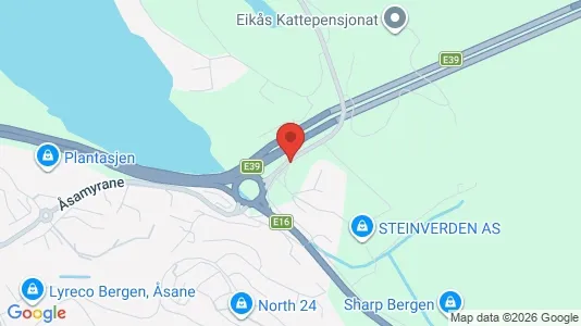 Apartments for rent i Bergen Åsane - kort over placeringen