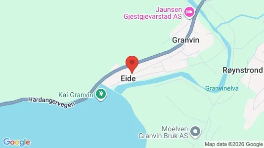 Apartments for rent i Granvin - kort over placeringen