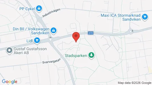 Apartments for rent i Sandviken - kort over placeringen