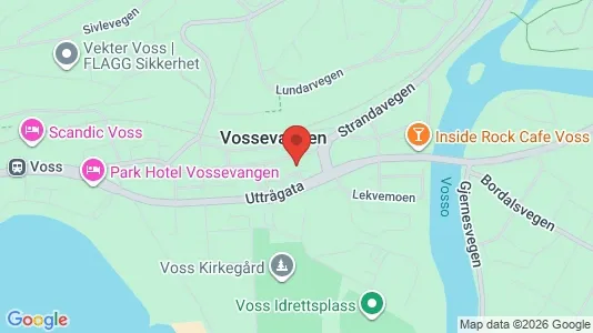 Apartments for rent i Voss - kort over placeringen