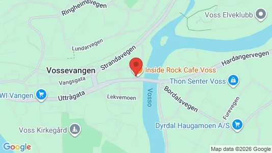 Rooms for rent i Voss - kort over placeringen