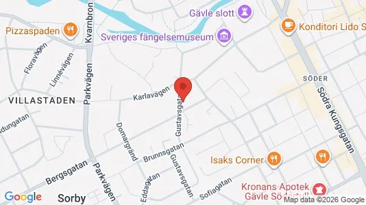 Apartments for rent i Gävle - kort over placeringen