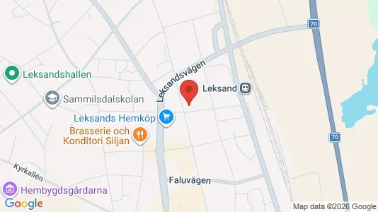 Apartments for rent i Leksand - kort over placeringen