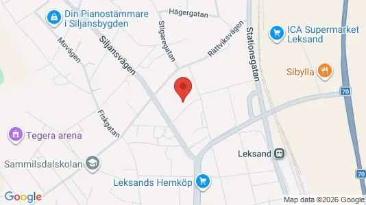 Apartments for rent i Leksand - kort over placeringen