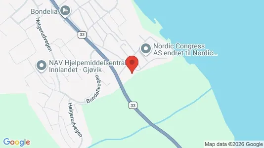 Apartments for rent i Gjøvik - kort over placeringen