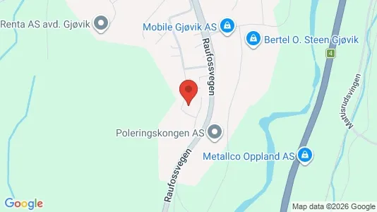 Apartments for rent i Gjøvik - kort over placeringen