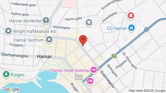 Rooms for rent i Hamar - kort over placeringen