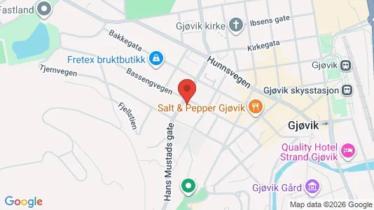 Apartments for rent i Gjøvik - kort over placeringen