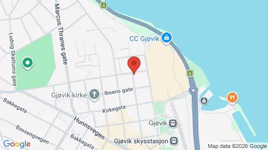 Apartments for rent i Gjøvik - kort over placeringen