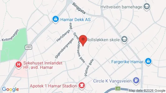 Apartments for rent i Hamar - kort over placeringen