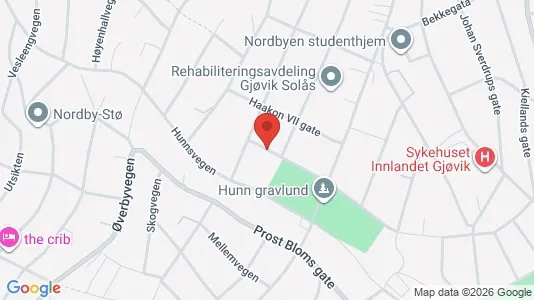 Apartments for rent i Gjøvik - kort over placeringen