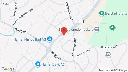 Rooms for rent i Hamar - kort over placeringen