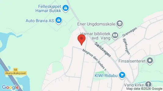 Rooms for rent i Hamar - kort over placeringen