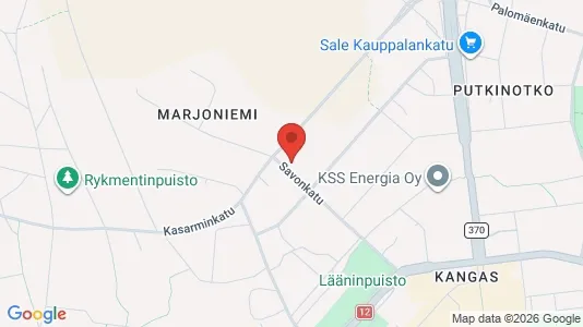 Apartments for rent i Kouvola - kort over placeringen