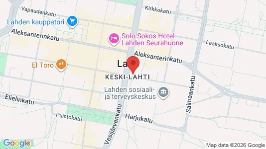 Apartments for rent i Lahti - kort over placeringen