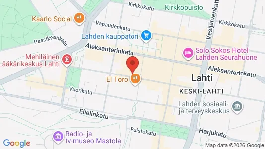 Apartments for rent i Lahti - kort over placeringen