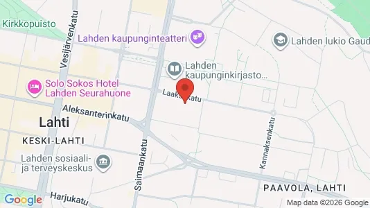 Apartments for rent i Lahti - kort over placeringen
