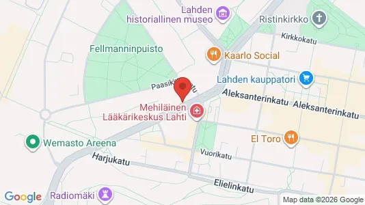 Apartments for rent i Lahti - kort over placeringen