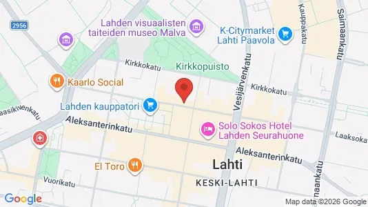 Apartments for rent i Lahti - kort over placeringen