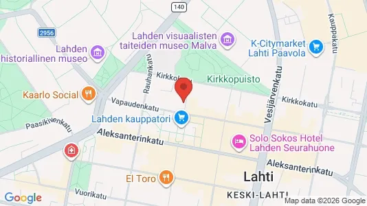 Apartments for rent i Lahti - kort over placeringen