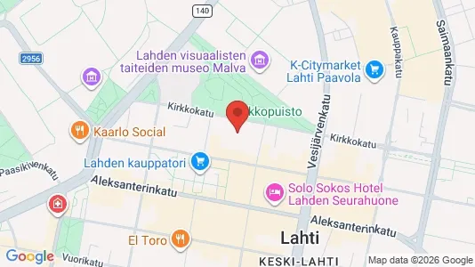 Apartments for rent i Lahti - kort over placeringen