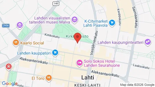 Apartments for rent i Lahti - kort over placeringen