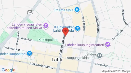 Apartments for rent i Lahti - kort over placeringen