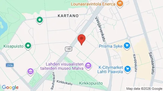 Apartments for rent i Lahti - kort over placeringen