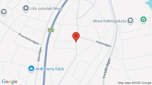 Apartments for rent i Mora - kort over placeringen