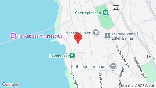 Apartments for rent i Lillehammer - kort over placeringen