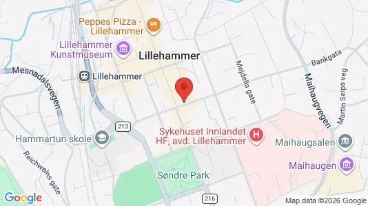 Rooms for rent i Lillehammer - kort over placeringen
