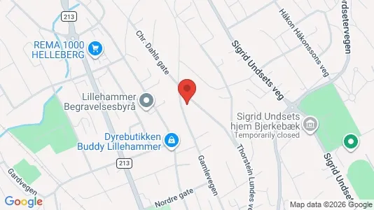 Apartments for rent i Lillehammer - kort over placeringen