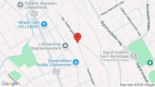 Apartments for rent i Lillehammer - kort over placeringen
