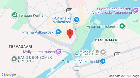Apartments for rent i Valkeakoski - kort over placeringen