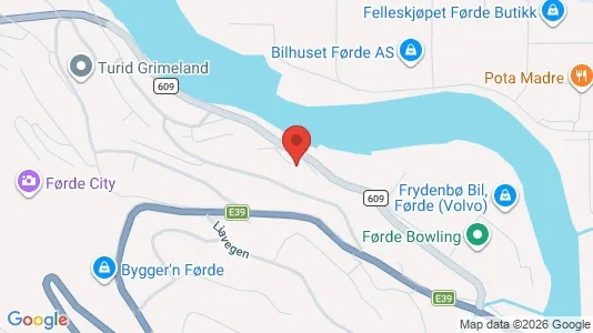 Apartments for rent i Førde - kort over placeringen