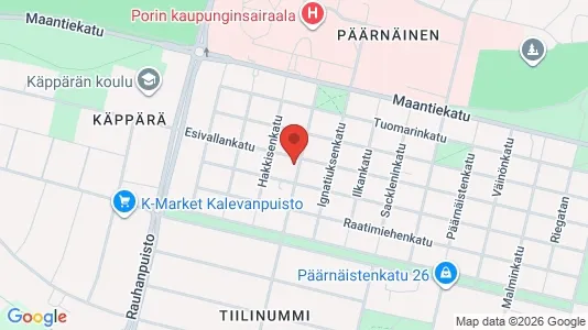 Apartments for rent i Pori - kort over placeringen