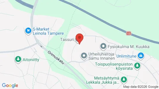 Apartments for rent i Tampere Koillinen - kort over placeringen
