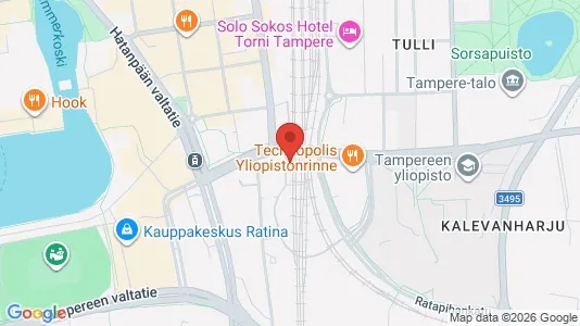 Apartments for rent i Tampere Keskinen - kort over placeringen